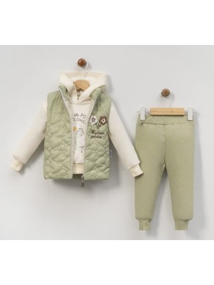 Βρεφικό Σετ 3Τμχ Για Κορίτσι 9-24 Μηνών Πράσινο