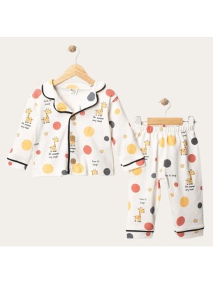 Βρεφικό Σετ Πιτζάμα 6-24 Μηνών Εκρού