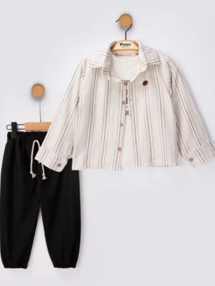 Βρεφικό Σετ 3Τμχ Για Αγόρι 6-24 Μηνών Μπεζ