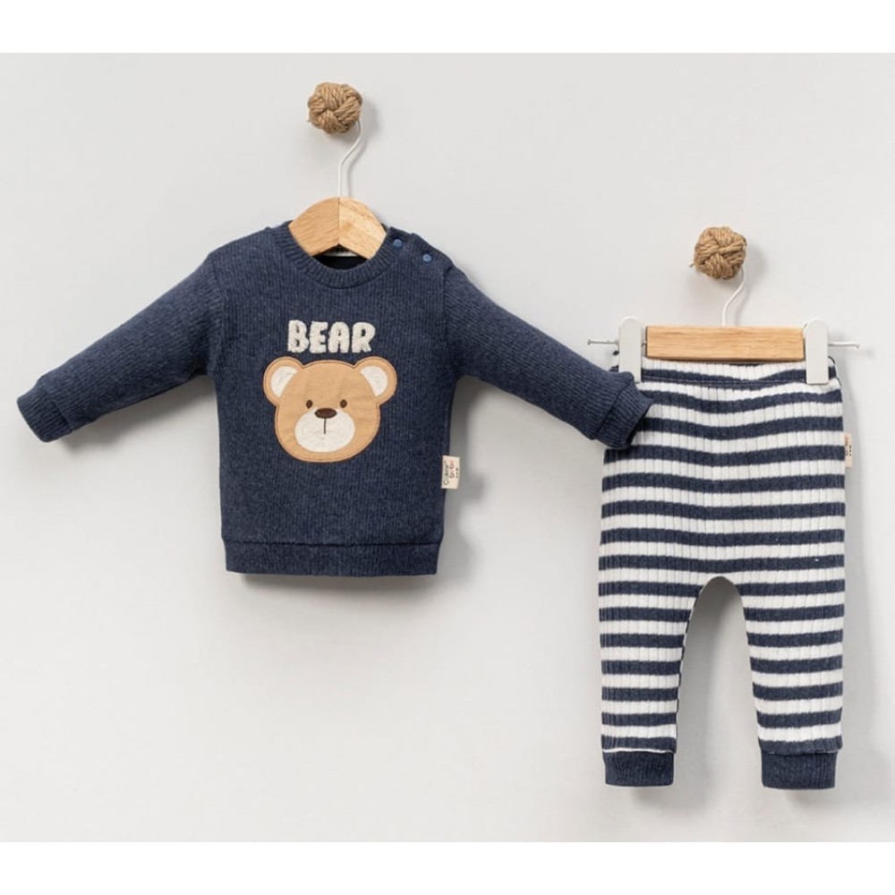 Βρεφικό Σετ Για Αγόρι 3-18 Μηνών Σκούρο Μπλε
