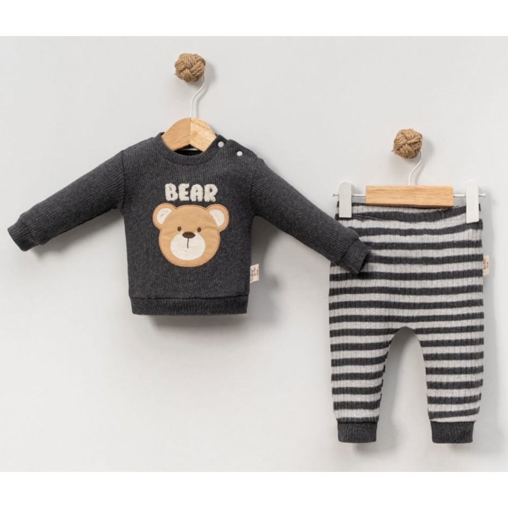 Βρεφικό Σετ Για Αγόρι 3-18 Μηνών Ανθρακί