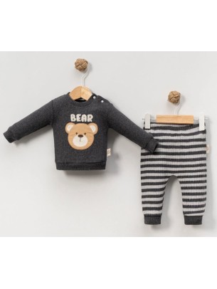 Βρεφικό Σετ Για Αγόρι 3-18 Μηνών Ανθρακί
