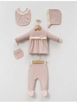 Σετ Νεογέννητο 5Τμχ Για Κορίτσι  0-3 Μηνών Μωβ