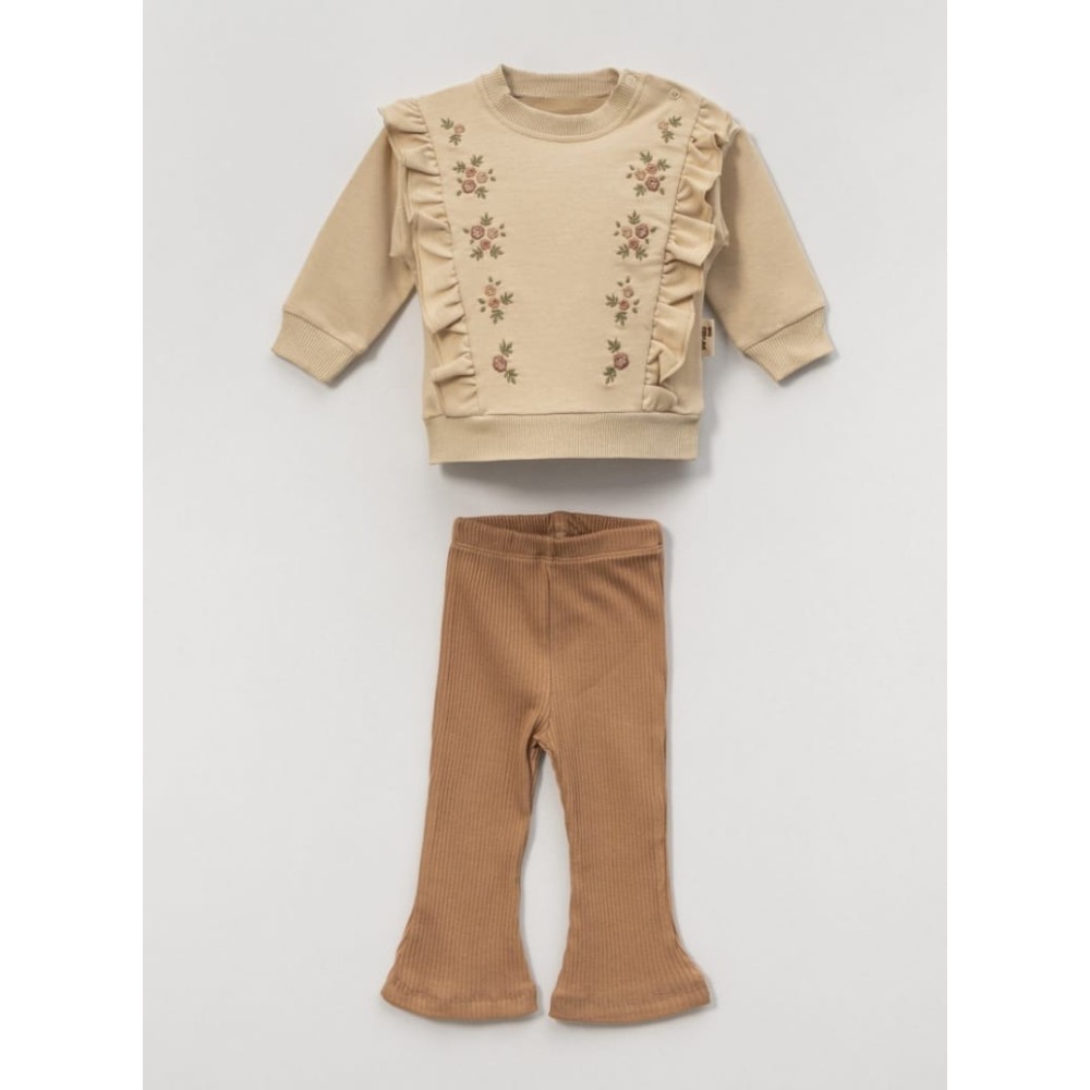 Βρεφικό Σετ Για Κορίτσι 6-24 Μηνών Καφέ