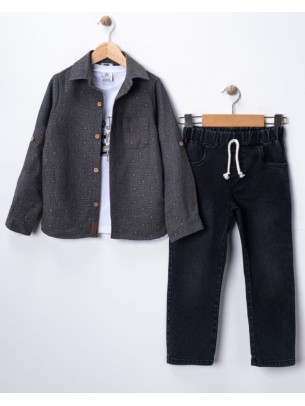 Παιδικό Σετ Για Αγόρι 1-6 Χρονών Ανθρακί