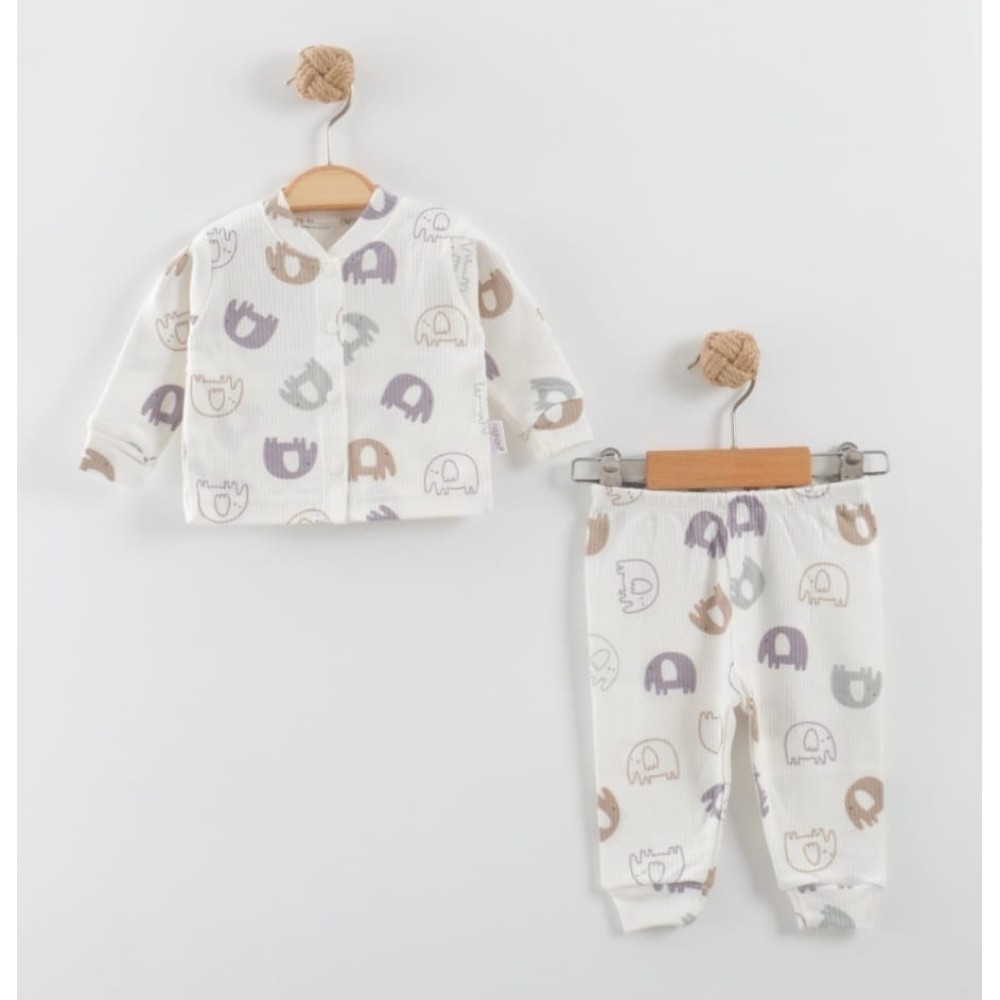 Βρεφικό Σετ Πιτζάμα 0-9 Μηνών Λευκό