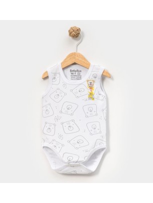 Βρεφικό Κορμάκι  0-9 Μηνών Λευκό- Γκρί