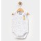 Βρεφικό Κορμάκι  0-9 Μηνών Λευκό- Γκρί