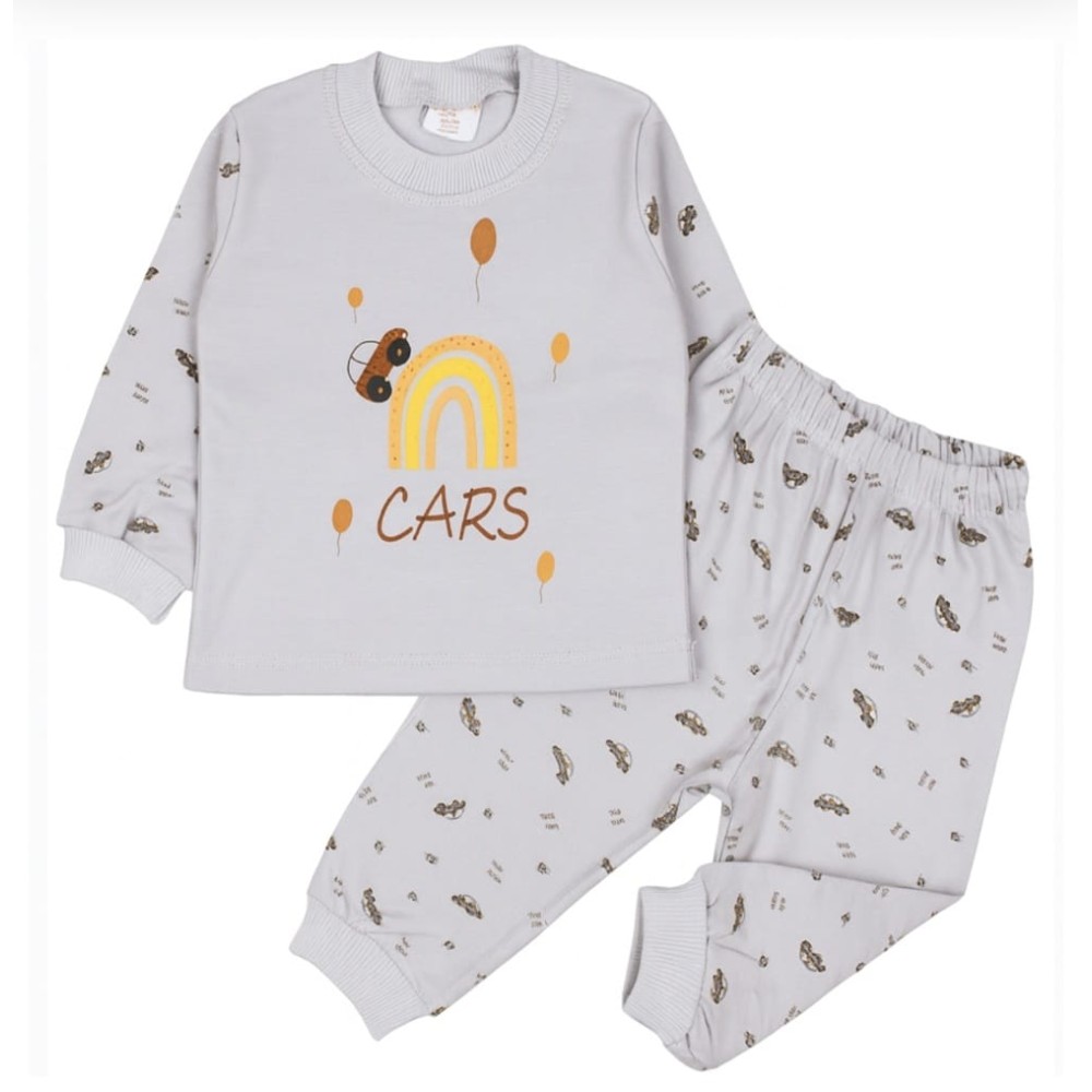 Βρεφικό Σετ Πιτζάμα Για Αγόρι 6-12 Μηνών Γκρι