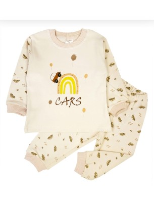 Βρεφικό Σετ Πιτζάμα Για Αγόρι 6-12 Μηνών Μπεζ