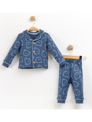 Βρεφικό Σετ Πιτζάμα Για Αγόρι 6-24 Μηνών Μπλε