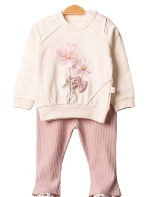 Βρεφικό Σετ Για Κορίτσι 6-24 Μηνών Εκρού-Σομον