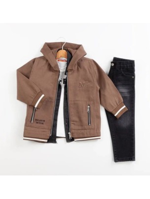 Παιδικό Σετ 4Τμχ Για  Αγόρι 5-8 Χρονών Καφέ