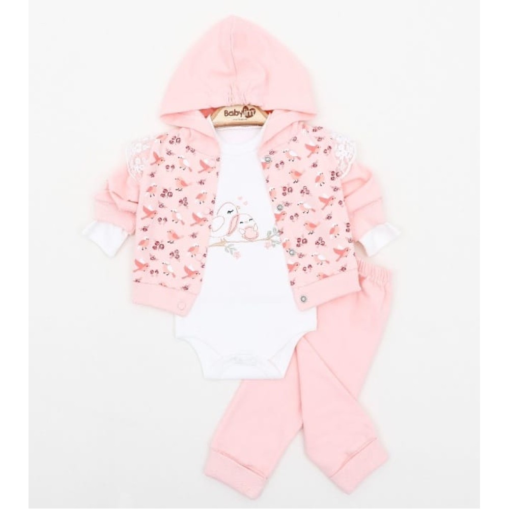 Σετ Νεογέννητο 3Τμχ Για Κορίτσι 0-9 Μηνών Σομον