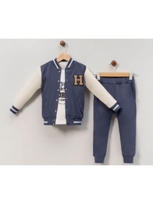 Παιδικό Σετ Φόρμα 3Τμχ  Για Αγόρι 2-5  Χρονών Μπλε