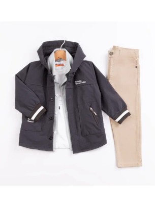 Παιδικό Σετ 4Τμχ Για Αγόρι 5-8 Χρονών Μέντα-Μπεζ