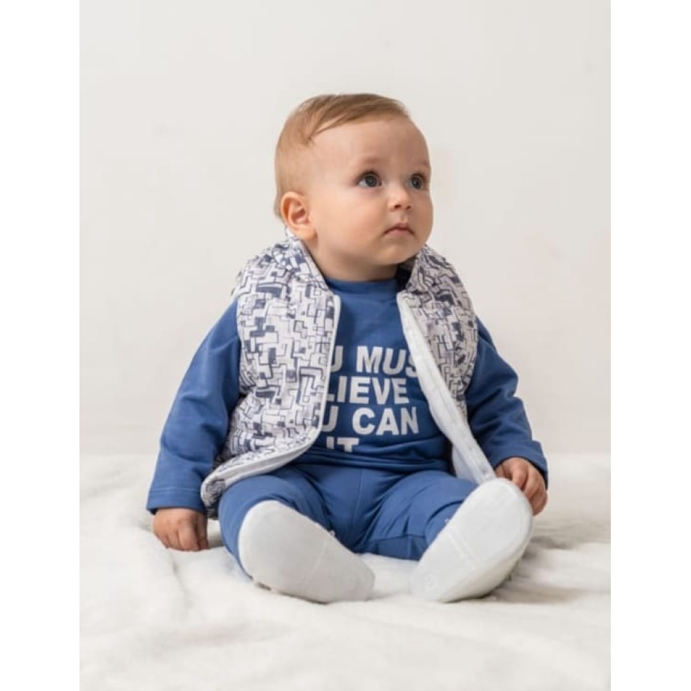 Βρεφικό Σετ Φόρμα 3Τμχ Για Αγόρι 6-18 Μηνών Μπλε