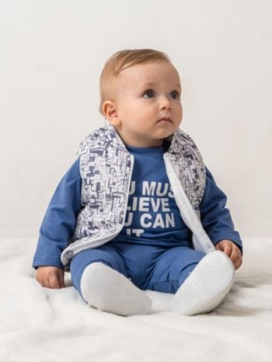 Βρεφικό Σετ Φόρμα 3Τμχ Για Αγόρι 6-18 Μηνών Μπλε