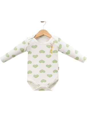 Βρεφικό Κορμάκι 1-9 Μηνών Εκρού - Πράσινο