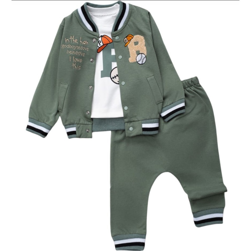 Βρεφικό Σετ 3Τμχ Για Αγόρι 6-18 Μηνών Πράσινο