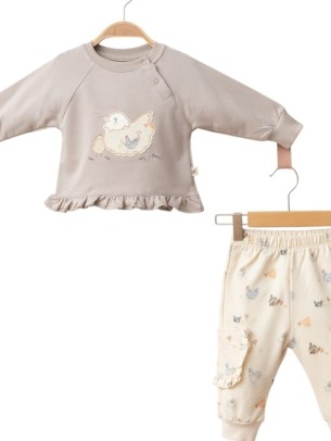 Βρεφικό Σετ Για Κορίτσι 6-18 Μηνών Μπεζ