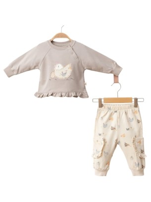 Βρεφικό Σετ Για Κορίτσι 6-18 Μηνών Μπεζ