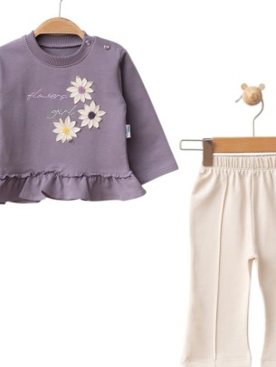 Βρεφικό Σετ Για Κορίτσι 6-24 Μηνών Μωβ