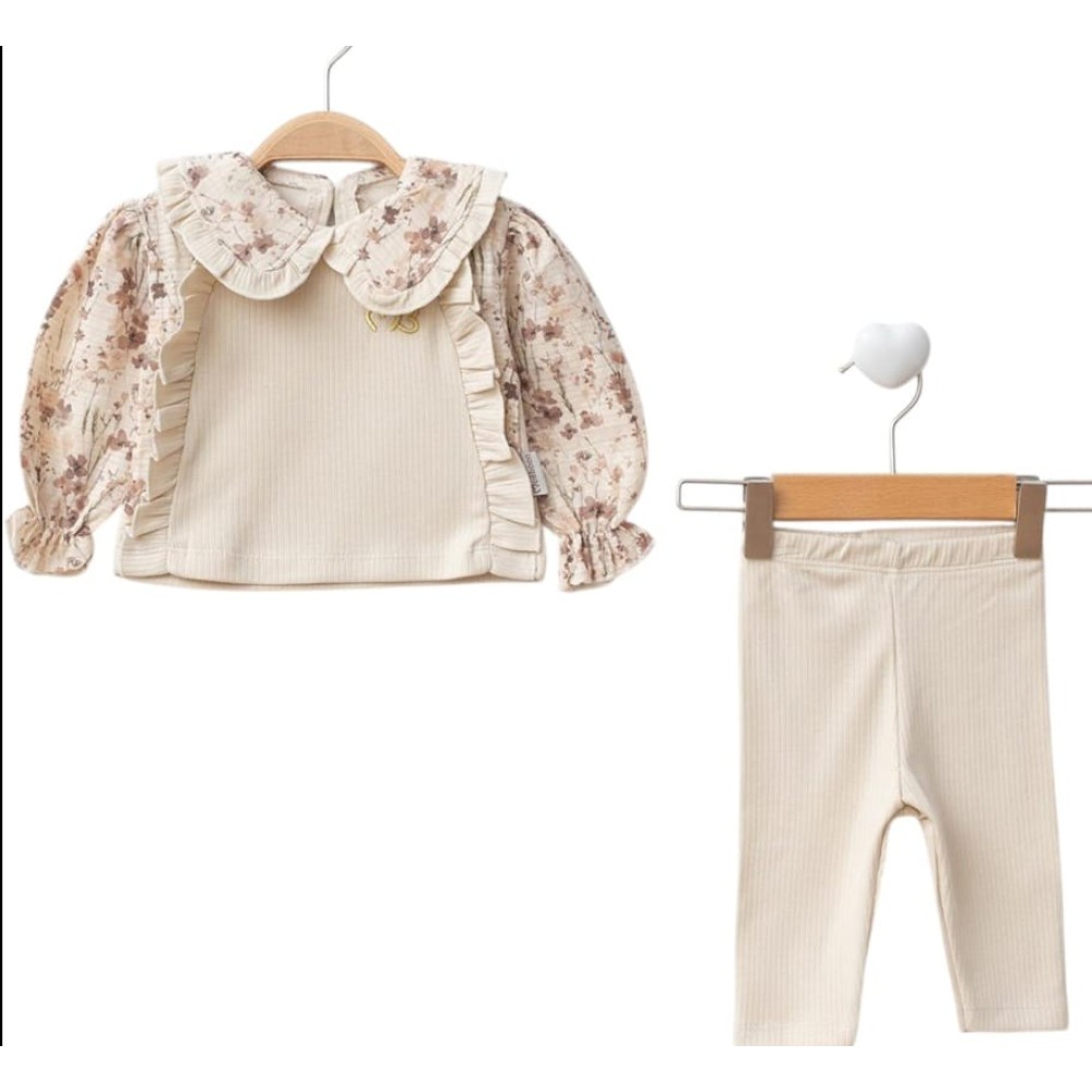 Βρεφικό Σετ Για Κορίτσι 3-18 Μηνών Μπεζ