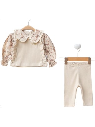 Βρεφικό Σετ Για Κορίτσι 3-18 Μηνών Μπεζ