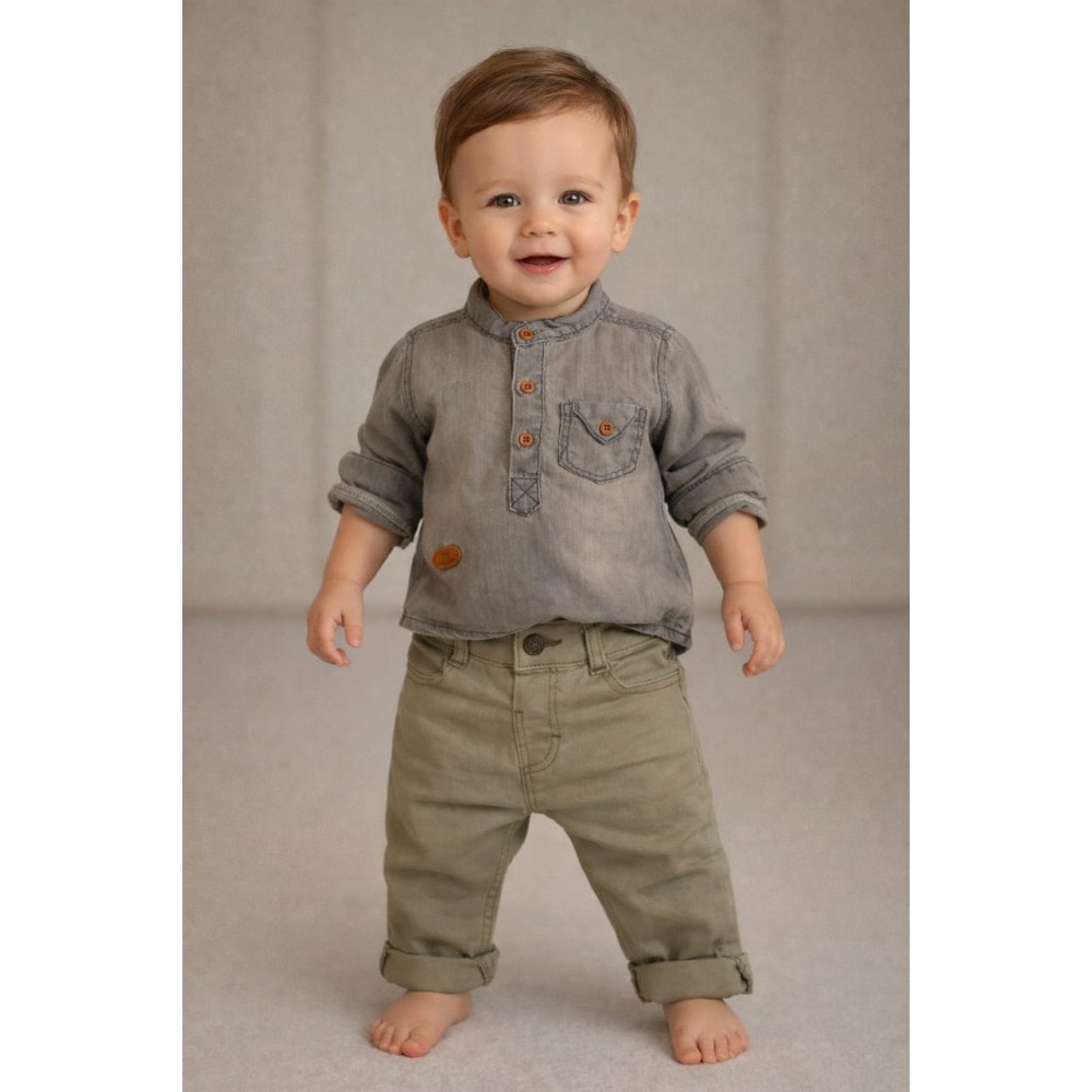 Βρεφικό Σετ Για Αγόρι 6-24 Μηνών Πράσινο-Γκρι