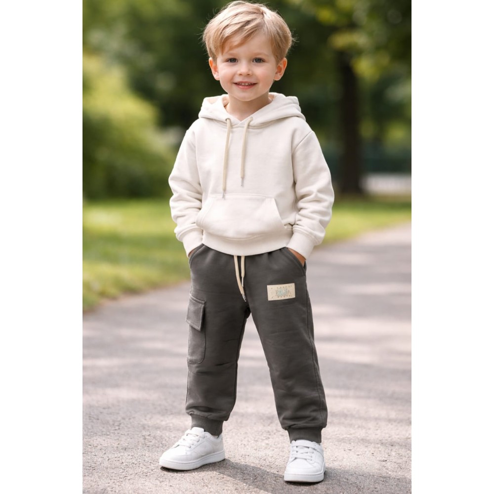 Παιδικό Παντελόνι Φόρμα Για Αγόρι 1-4 Χρονών Ανθράκι