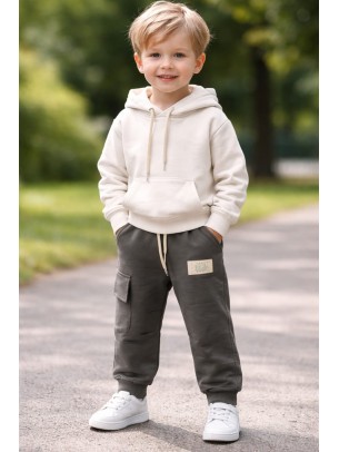 Παιδικό Παντελόνι Φόρμα Για Αγόρι 1-4 Χρονών Ανθράκι