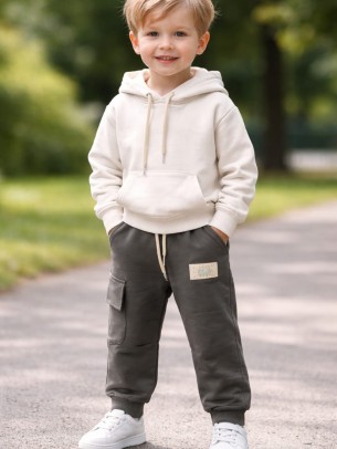 Παιδικό Παντελόνι Φόρμα Για Αγόρι 1-4 Χρονών Ανθράκι