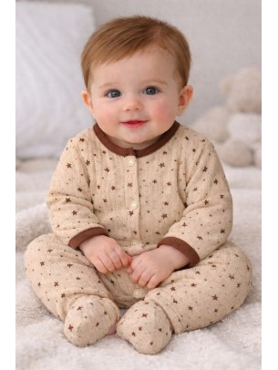 Βρεφικό Φορμάκι Για Κορίτσι 3-9 Μηνών Μπεζ