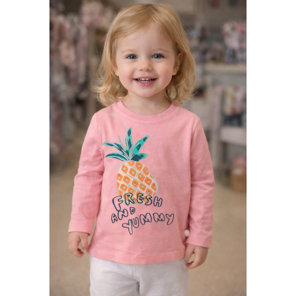 Παιδική Μπλούζα Για Κορίτσι 2-5 Χρονών Κοραλί
