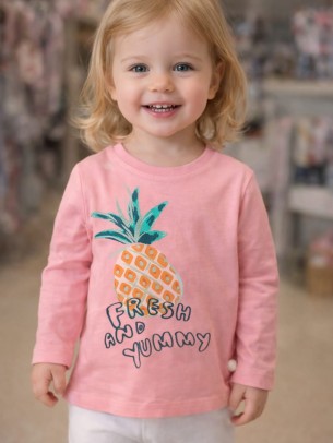 Παιδική Μπλούζα Για Κορίτσι 2-5 Χρονών Κοραλί