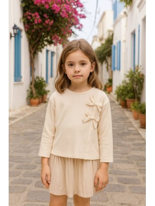 Παιδική Μπλούζα Για Κορίτσι 6-10 Χρονών Εκρού