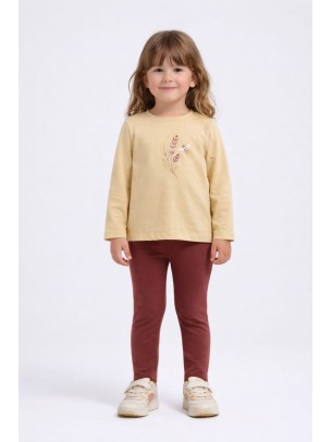 Παιδικό Σετ Για Κορίτσι 2-5  Χρονών Μπεζ - Μπορντό