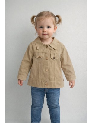 Βρεφική Ζακέτα για Κορίτσι 6-18 Μηνών Μπεζ