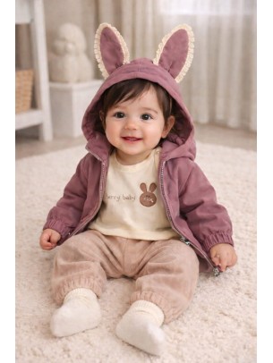 Βρεφικό Σετ 3Τμχ Για Κορίτσι 3-18 Μηνών Μωβ