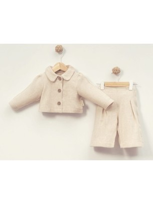 Βρεφικό Σετ Για Κορίτσι 3-18 Μηνών Μπεζ