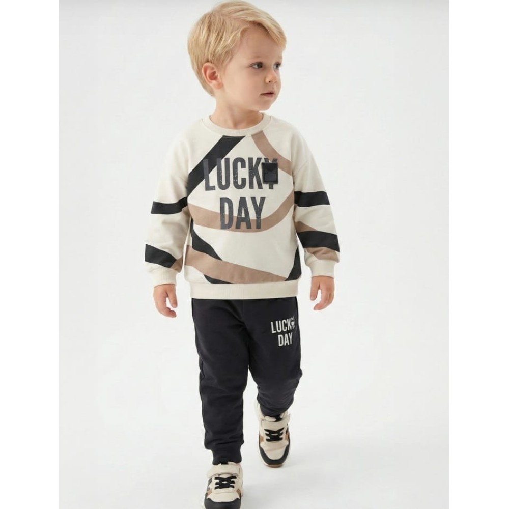 Παιδικό Σετ Φόρμα Για Αγόρι 2-5  Χρονών Ανθρακί