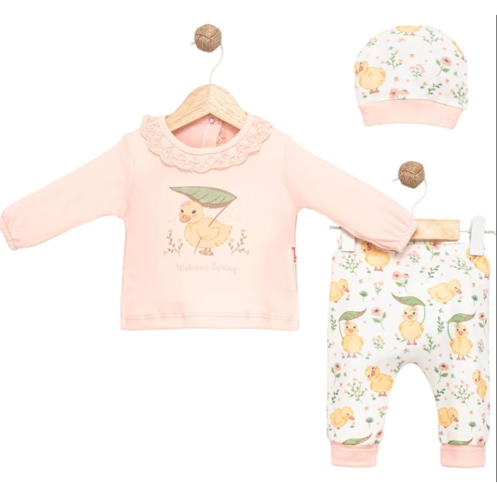 Σετ Νεογέννητο 3Τμχ Για Κορίτσι 0-3 Μηνών Σομον
