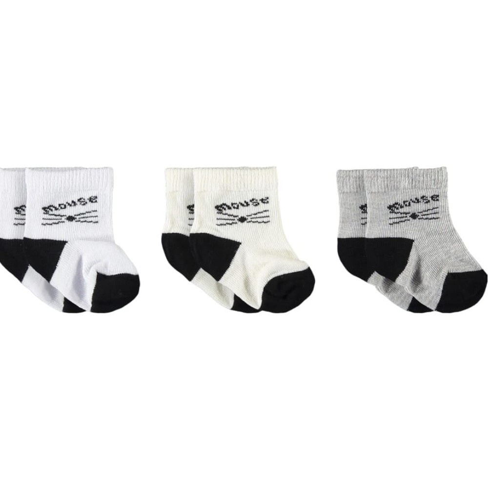 Βρεφικές Κάλτσες 3Τμχ 0-6 Μηνών Γκρι