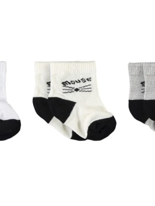 Βρεφικές Κάλτσες 3Τμχ 0-6 Μηνών Γκρι