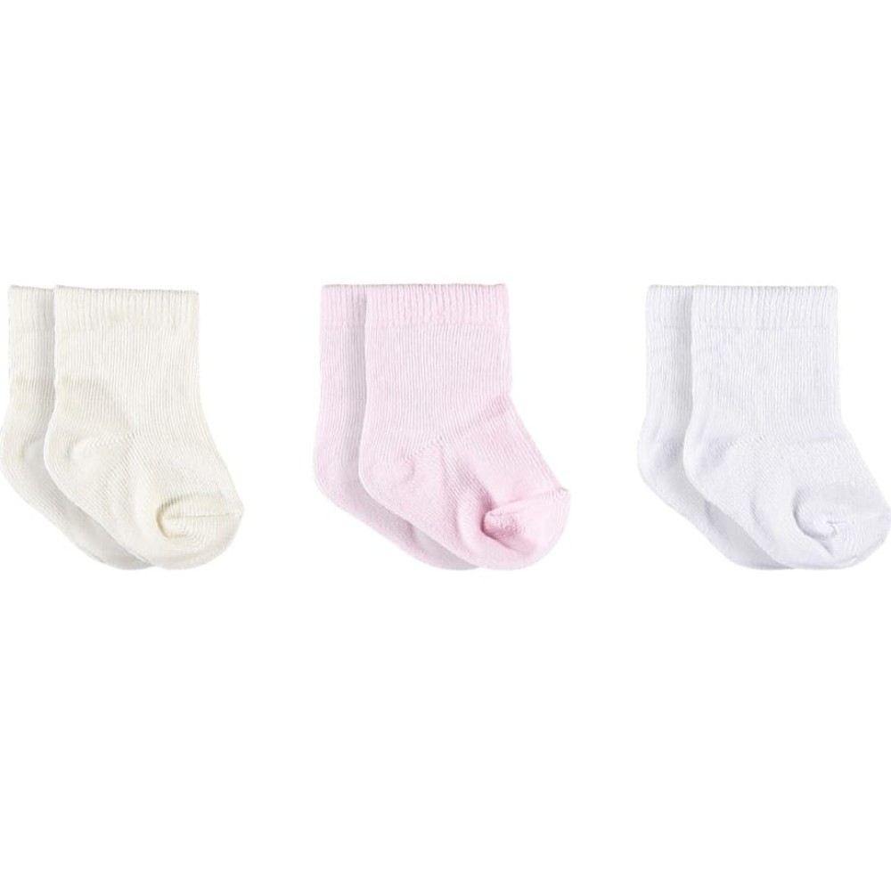 Βρεφικές Κάλτσες 3Τμχ 0-6 Μηνών Ροζ