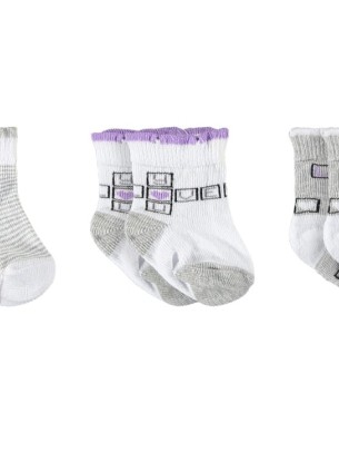 Βρεφικές Κάλτσες 3Τμχ 0-6 Μηνών Γκρι