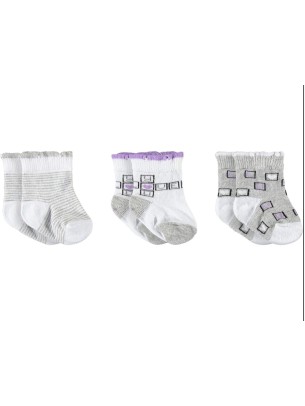 Βρεφικές Κάλτσες 3Τμχ 0-6 Μηνών Γκρι