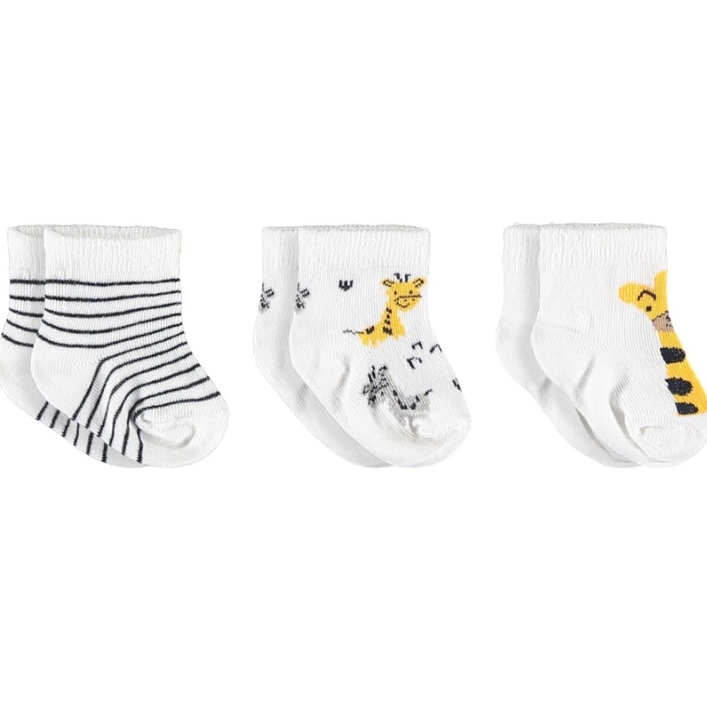 Βρεφικές Κάλτσες 3Τμχ 0-6 Μηνών Λευκό