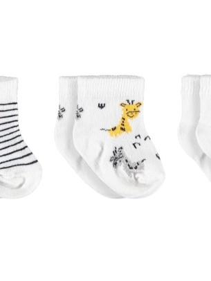 Βρεφικές Κάλτσες 3Τμχ 0-6 Μηνών Λευκό